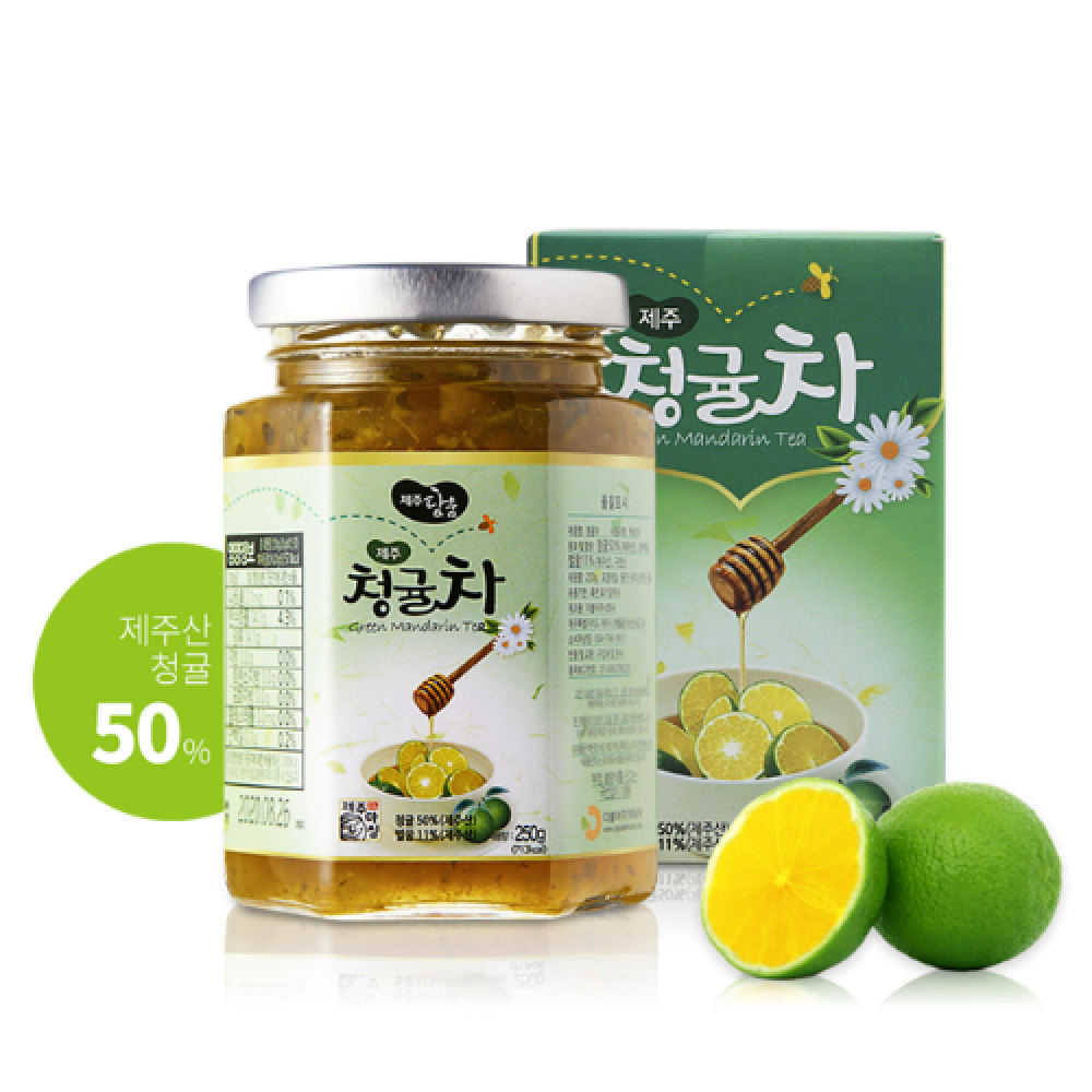 100% 제주산 농산물 청귤차(250g)/풋귤 영굴 꿀차